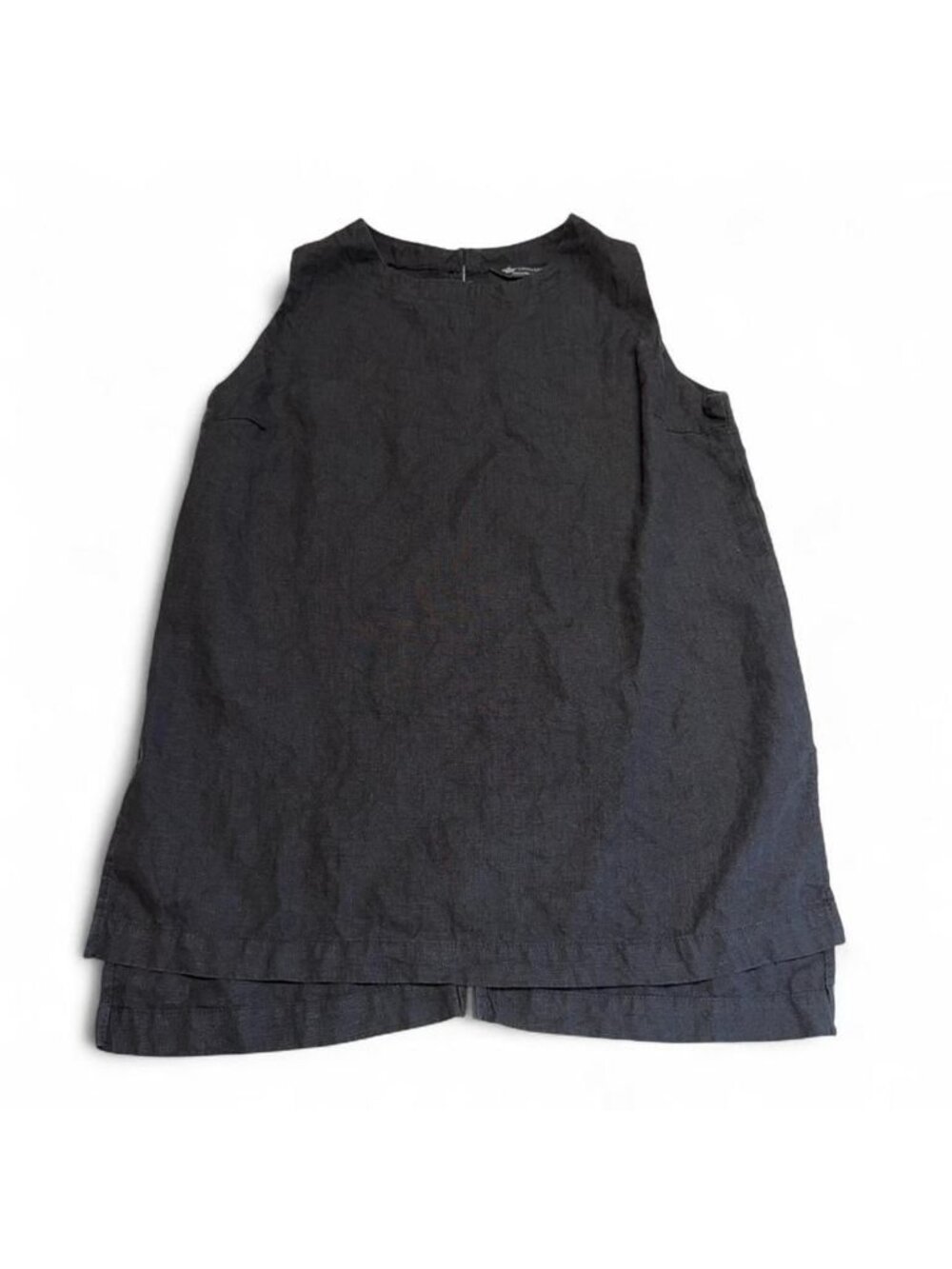 Crown Linen Designs 100% Linen Sleeveless Tunic Blouse Women's Large Lagenlook